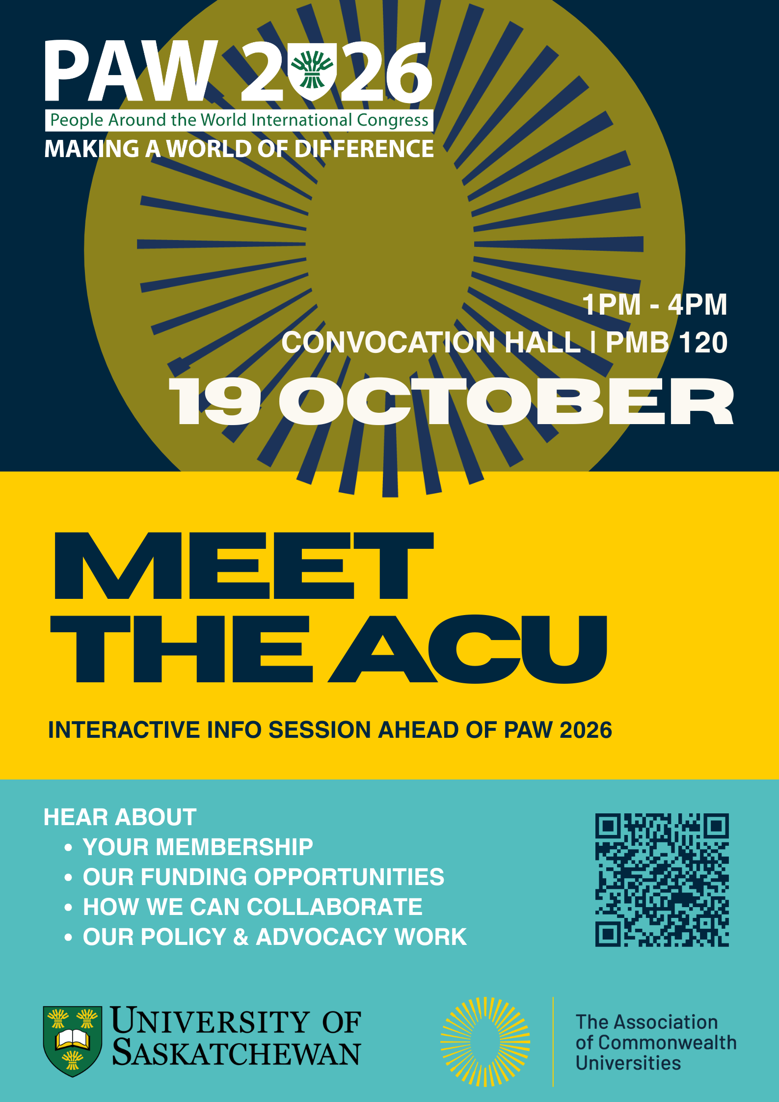 PAW ACU Information session poster